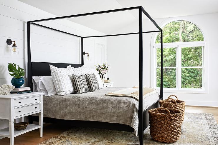 woven basket in bedroom